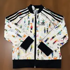 adidas キッズ ジャージ トラックジャケット 総柄