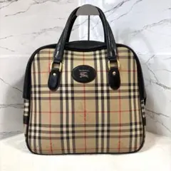Burberrys ノバチェック ホース柄 ボストンバッグ ハンドバッグ