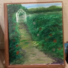 絵画 油彩画 風景画 森の小道 - メルカリ