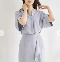 stola. セットアップ フリルスカートL&スキッパー ブラウスM