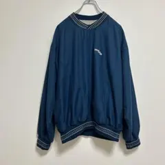 USA製　90s スポーツマスター Vネック ナイロン プルオーバー 企業ロゴ