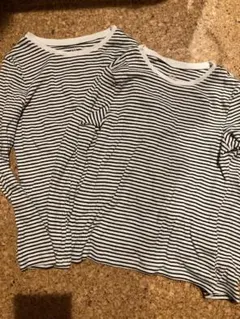 H&M 長袖　リブボーダー ２枚セット　￼サイズ110