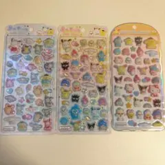 【新品・正規品】サンリオキャラクターズ　うるちゅる　コットンパフィ　３枚