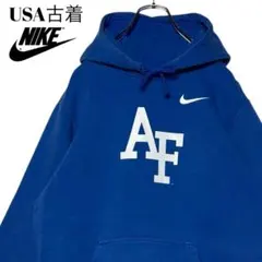USA古着 NIKEナイキ カレッジパーカー 青 M ファルコンズ スウェット
