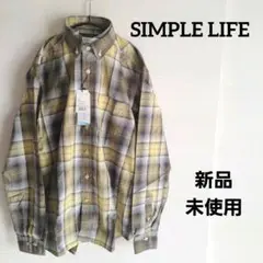 シンプルライフ♡レナウン　チェックシャツ　クール&ドライ