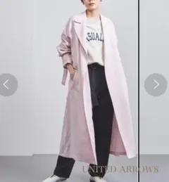 【美品】ユナイテッドアローズ　ドルマン テーラードスプリングコート　ピンク