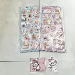 mikkoミッコ 3D 立体 ストーン付 ぷっくり ぷくぷくシール 2枚セット①