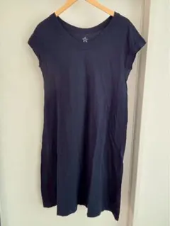 45rpm Tシャツロングワンピース 2 コットン ロング 半袖 黒 ブラック