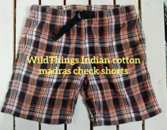 WildThings Indian cotton check shorts
