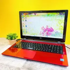 おしゃれ赤❣SSD搭載でサクサク快適✨Win11 カメラ付き 薄型 仕事や趣味に