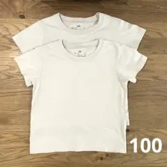 無印良品 muji クルーネック半袖 Tシャツ 100 キッズ 2枚 トップス