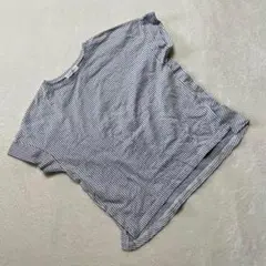 リンドストローム トップス ストライプ柄 半袖 コットン リネン混 カジュアル