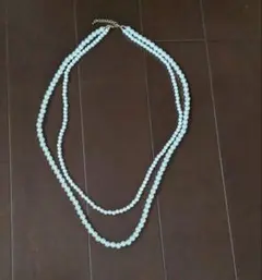 パール風2連ネックレス