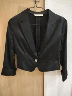 AIMER ブラック クロップドジャケット