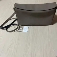 Genuine やぎ革 グレージュ 2wayバッグ