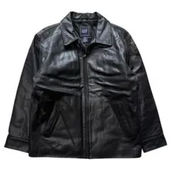 美品 GAP 牛革製レザージャケット MA-1 ボンバージャケット Mサイズ 名作】 old GAP レザー ボンバージャケット ma1 牛革 90s GAP MA