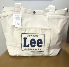 Lee マザーズバッグ　ショルダーバッグ　トートバッグ　キャンバス　ホワイト