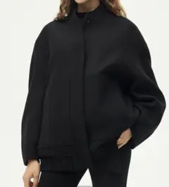 【新品】ZARA、ウールブレンドボンバージャケット、ブルゾン、M