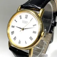 CITIZEN 新品電池 6031-G14407 純正レザーベルト 稼働品 - メルカリ