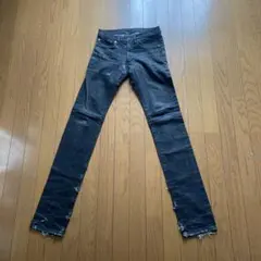 ダークグレー スキニーデニム パンツ