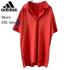 adidas アディダス ゴルフ 半袖 ポロシャツ メンズ 2XL オレンジ