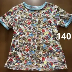 エンジェルブルー 総柄 リンガーTシャツ 140 Sのサムネイル