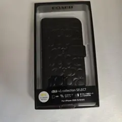 (b5)COACH iPhone12 mini用手帳型ケース ブラック