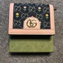 GUCCI 二つ折り財布 日本限定品♡デニム/ピンク新品未使用