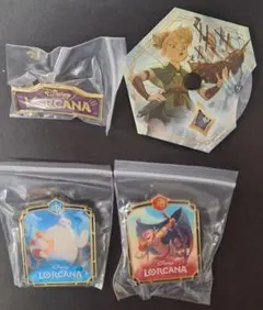 ロルカナ ベイマックス ティガー ティンカーベル ピンバッジロアカウンターセット