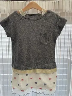 【FITH】重ね着風ワンピース♡ ナチュラルで上品な1枚 100サイズのサムネイル