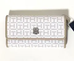 新品Tommy Hilfiger トミーヒルフィガー長財布 三つ折りベージュ