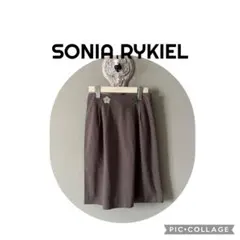 SONIA RYKIEL フラワーボタン フレアスカート日本製38のサムネイル