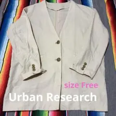 アーバンリサーチ　リネンノーカラージャケット　size:Freeのサムネイル