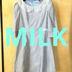 最終お値下げ　MILK ♡ プチデイジーワンピース　ギンガムチェック　膝丈