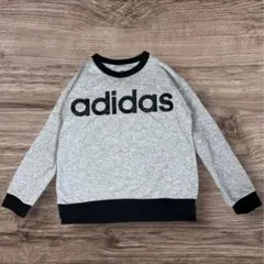 【クロップド丈】adidas アディダス ロゴスウェット グレー 150