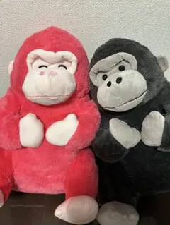 ゴリくんぬいぐるみセット（ピンク・黒）