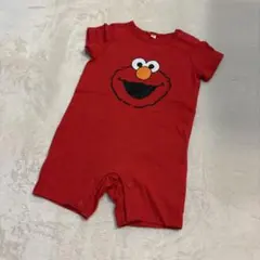 新品　エルモ　セサミスストリート ロンパース レッド　赤　80