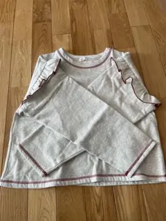 フリル付きグレー長袖　トレーナー　Ｍサイズ