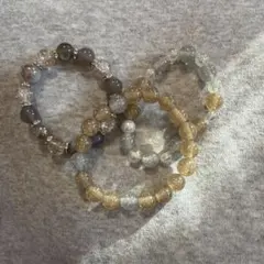 エレガントなビーズブレスレット3点セット