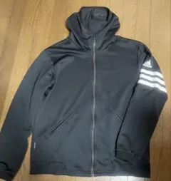 adidas ブラック 2XLパーカー フード付きジャージ