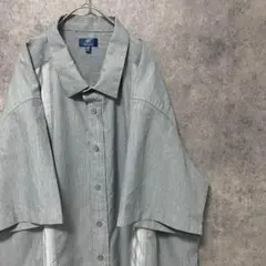 00s 半袖　デザインシャツ　メンズ3XL グレー　古着