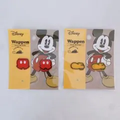 ダイソー ミッキーパンツ ミッキーシューズ ワッペン 2点セット