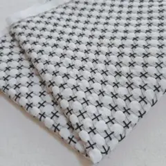 刺し子ふきん　完成品　［黒×白ねず］のサムネイル