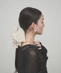 ルチ　チュールダブルフリルシュシュ