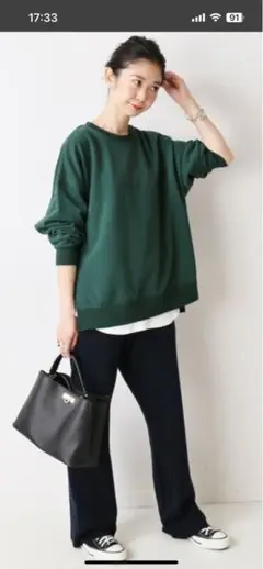 SLOBE IENA カーボン裏毛プルオーバー