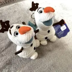 香港ディズニーランド購入　新品　オラフのキーホルダー　編みぐるみ
