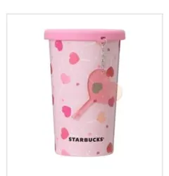スターバックスバレンタイン　シリコンリッドステンレスカップチャームロリポップ