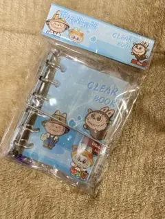 ラブブ　LABUBU シール帳　可愛い 水色　20ページ　星型チャーム付き