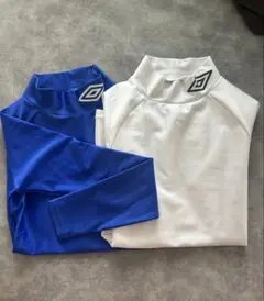 サッカーウェア インナーシャツ青 白 150