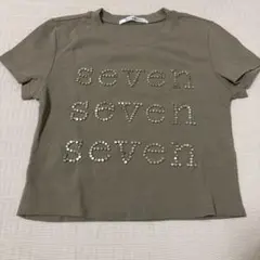 XOXO スタッズロゴ 半袖Tシャツ カーキのサムネイル